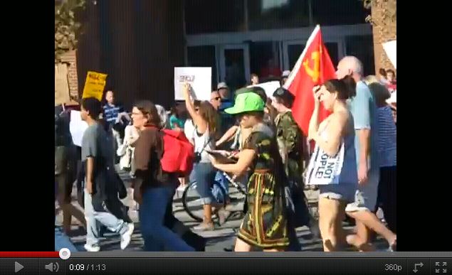 (Soviet flag at Occupy Philadelphia)