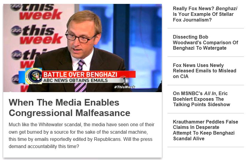 Media Matters Home Page 5-18-2013 917pm