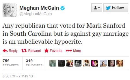 Twitter - @meghanmccain - Sanford hypocrite