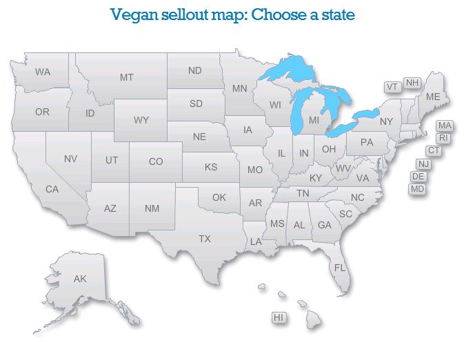 Vegan Sell-Out Map