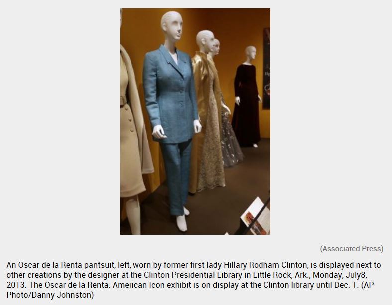 Hillary pants suit exhibit