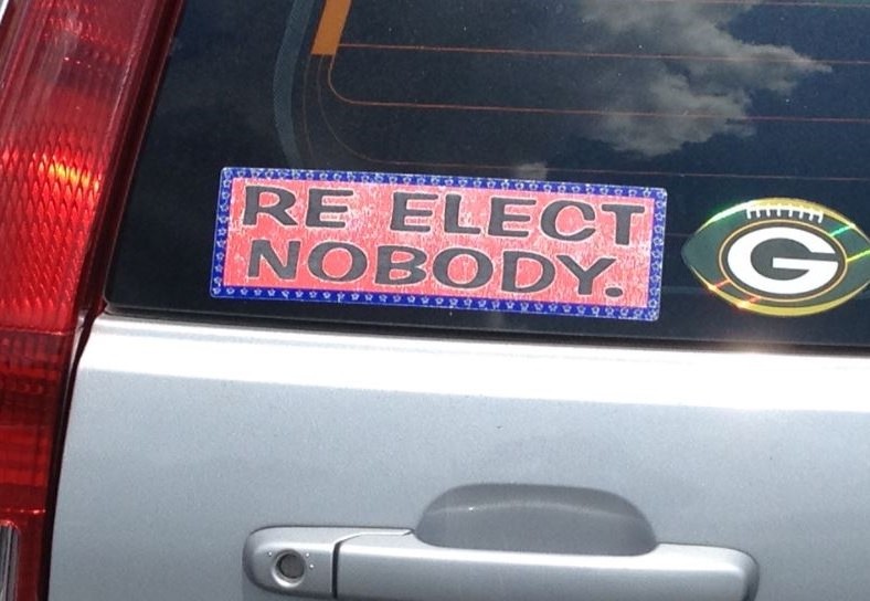 Bumper Sticker - Marietta GA - Re Elect Nobody