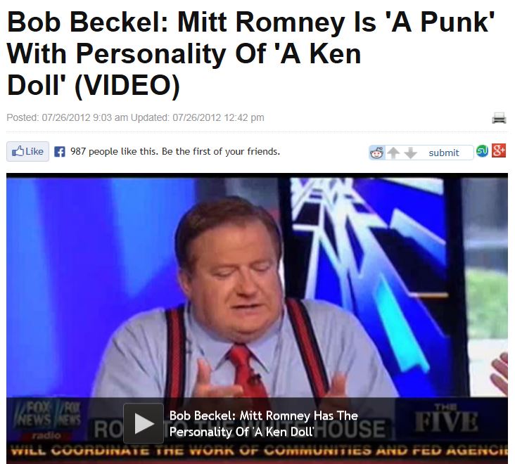 Beckel Romney Ken Doll