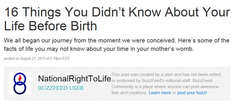 BuzzFeed Right to Life Current