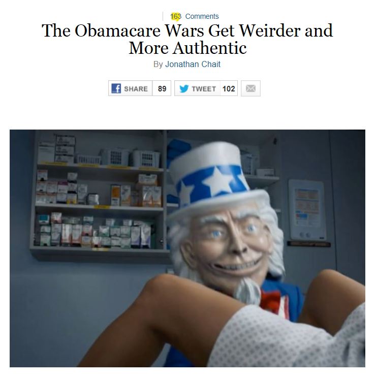 Creepy Obamacare Ad - NY Mag