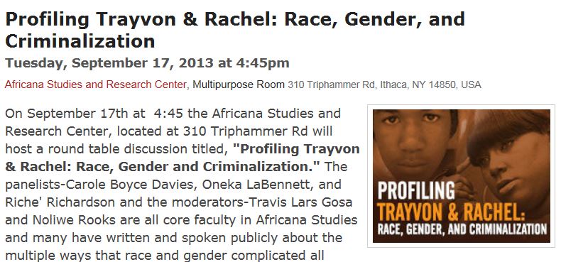 Profiling Trayvon Cornell