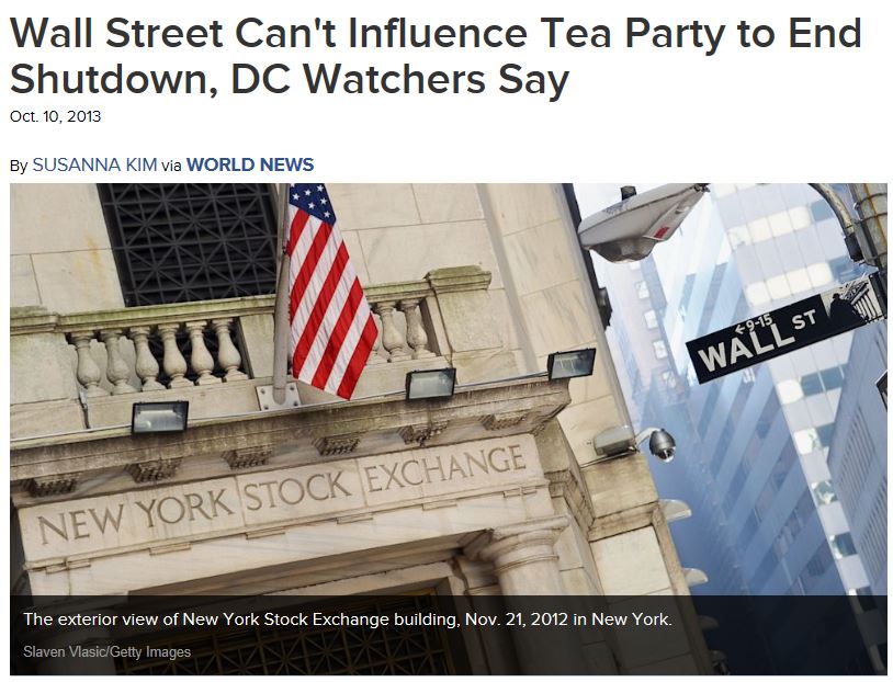 ABC News Wall Street Can't Influence Tea Party