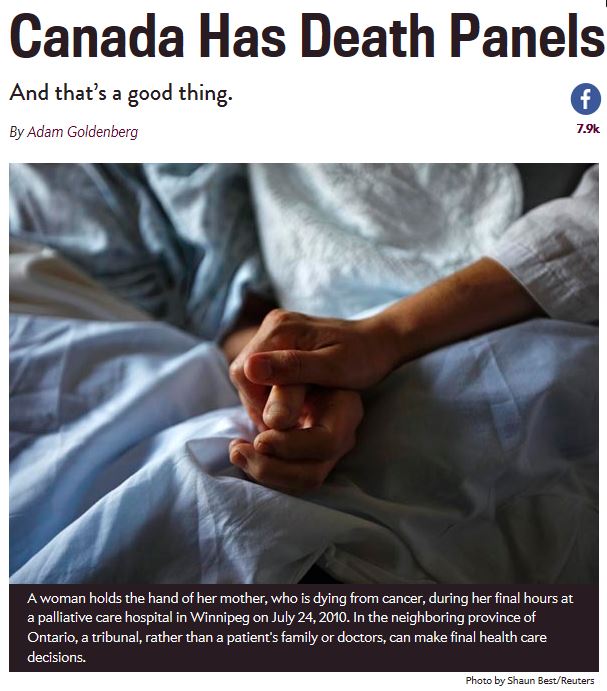 Canada Death Panels Slate