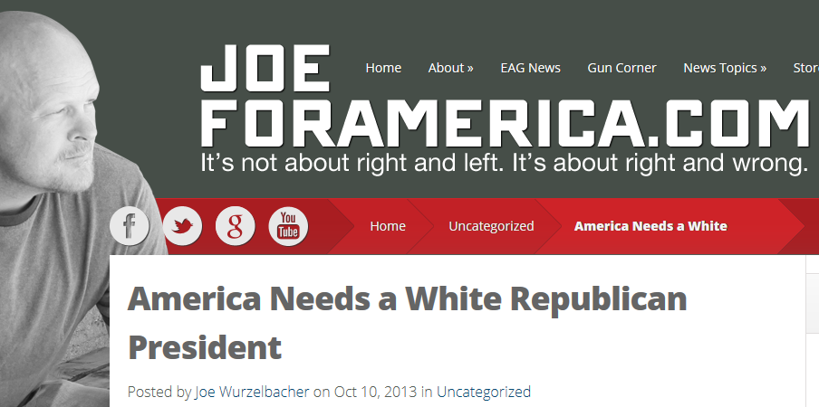 JoeForAmerica America Needs a White Republican President