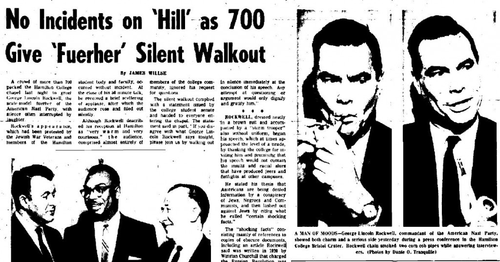 George Lincoln Rockwell at Hamilton College