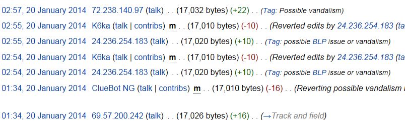 Richard Sherman Wikipedia Page History