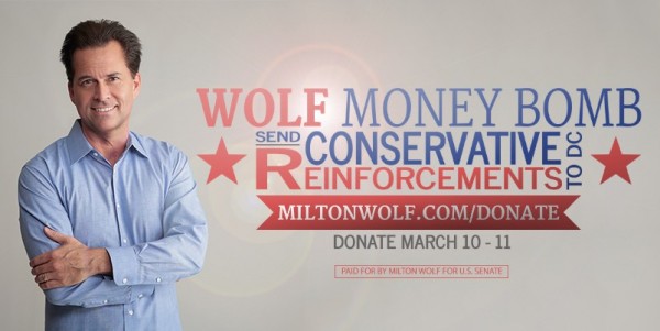 Milton Wolf Money Bomb Banner
