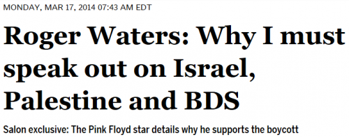 Roger Waters Salon.com BDS