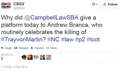 Twitter - Coalition to Stop Handgun Violence - Andrew Branca Campbell