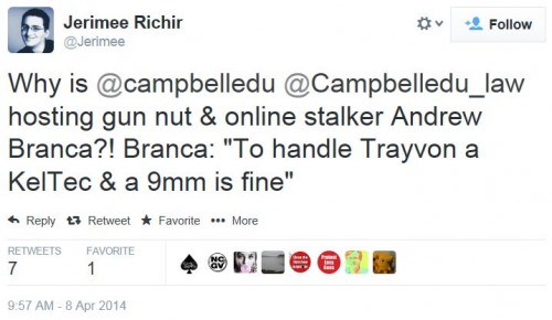 Twitter - Jerimee Richir - Andrew Branca Campbell Law