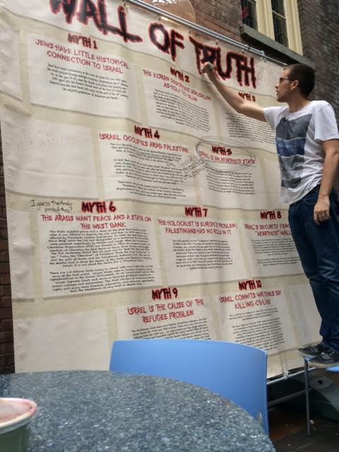 Vassar Wall of Truth being defaced May 2014