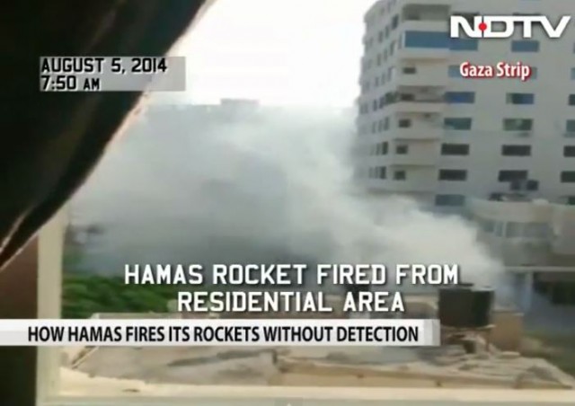 Hamas assembles and fires rocket from residential area NDTV