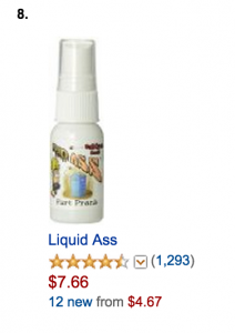 Liquid ass novelty gift prank