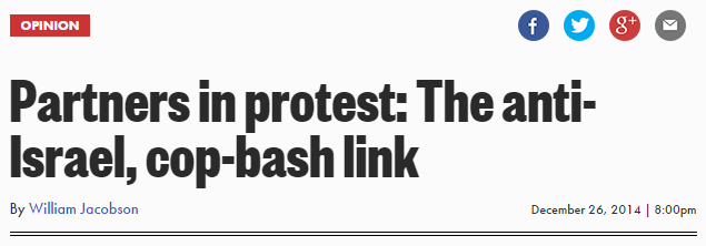 NY Post Partners in protest The ant-Israel cop-bash link