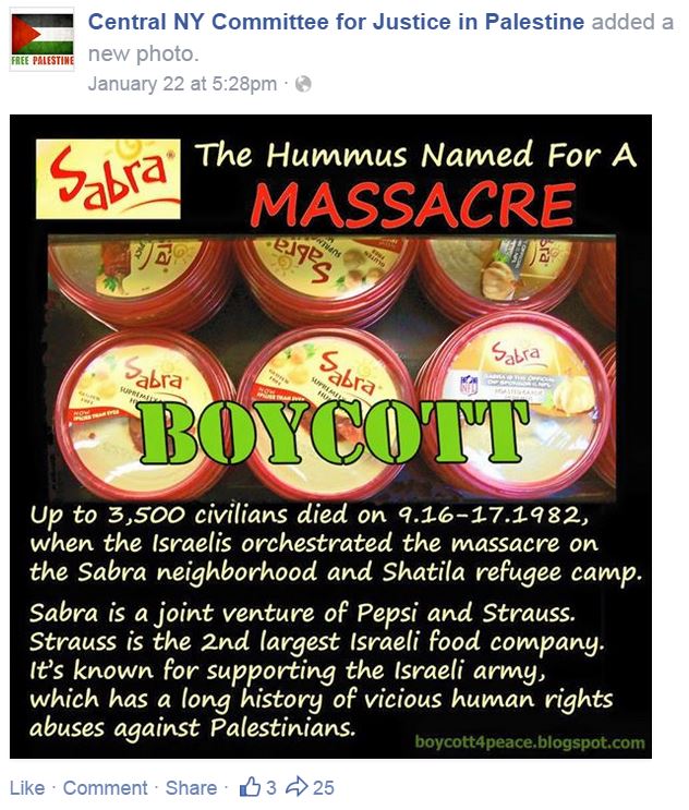 CNY Committee Sabra Hummus Named Massacre