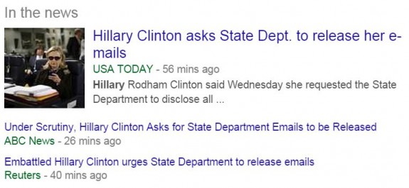 Hillary Emails Release Twitter Headlines