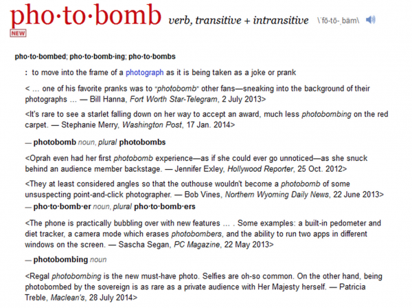 photo bomb added to merriam webster dictionary