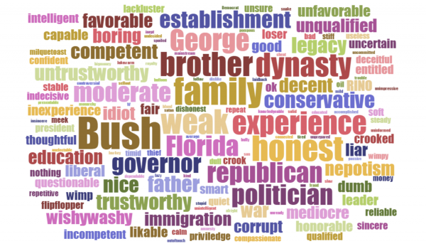 Poll Word Cloud Association Jeb Quinnipiac 8-27-2015