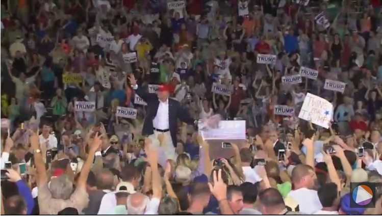 Trump Mobile in Crowd