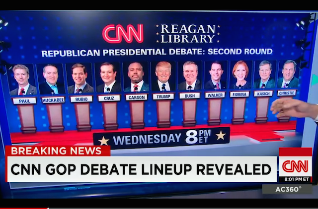 CNN debate lineup september 2015