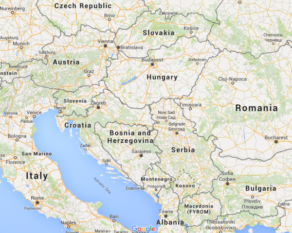 southeastern europe map september 2015