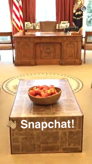 oval office white house snap chat fruit socil media digital engagement