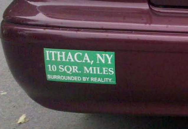 Bumper Sticker - Ithaca - 10 Square Miles
