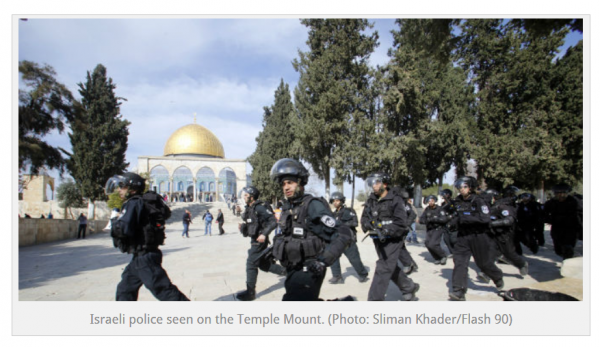 Israeli Police on Temple Mount, Passover