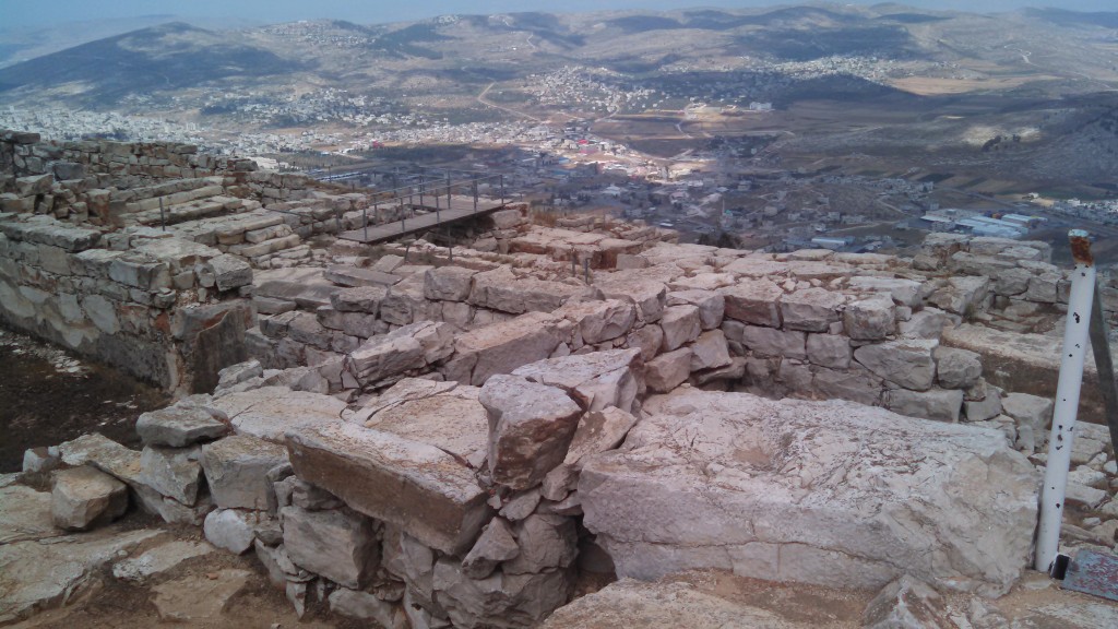 Mount Gerizim Samaritan Ruins overlooking Nablus and Balata Refugee Camp Le·gal In·sur·rec·tion