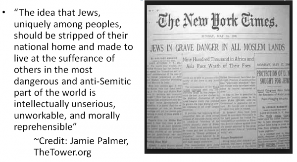 Jews vulnerable, Jamie Palmer