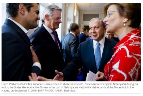 http://www.timesofisrael.com/dutch-muslim-mp-refuses-to-shake-netanyahus-hand/