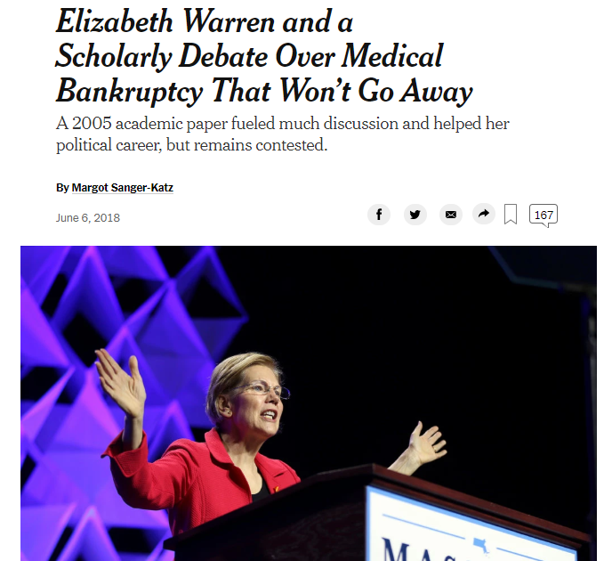 https://www.nytimes.com/2018/06/06/upshot/elizabeth-warren-and-a-scholarly-debate-over-medical-bankruptcy-that-wont-go-away.html