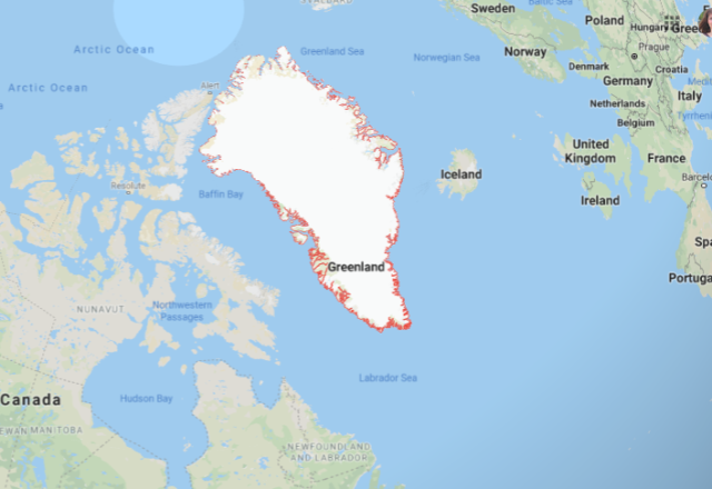 Google Maps https://www.google.com/maps/place/Greenland/@66.171705,-80.5472135,3.09z/data=!4m5!3m4!1s0x4ea20dbbe3c07715:0x34cf9d830114e218!8m2!3d71.706936!4d-42.604303?hl=en&authuser=0