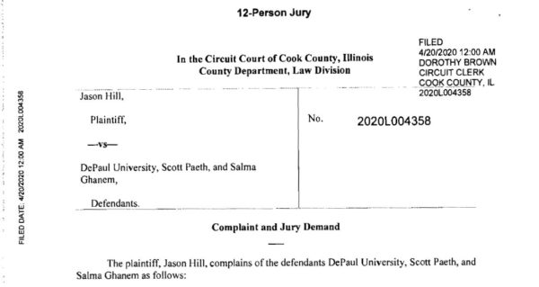Conservative, Pro-Israel DePaul U. Prof. Jason Hill sues University for